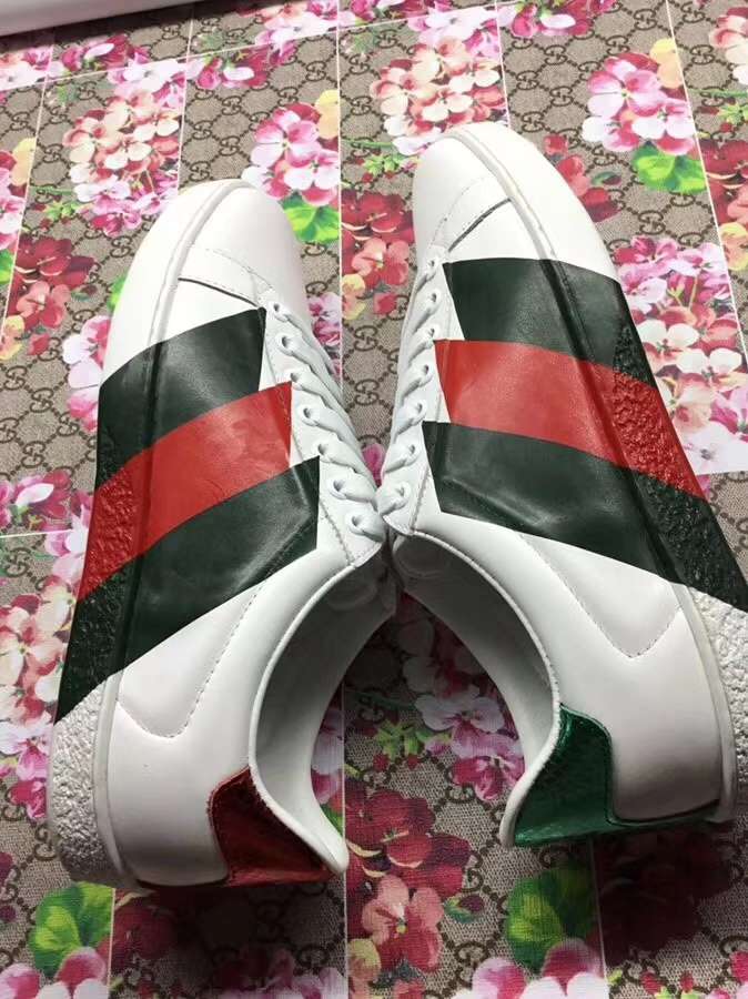 2019 NEW Gucci Real leather shoes Gucci Shoes White2101